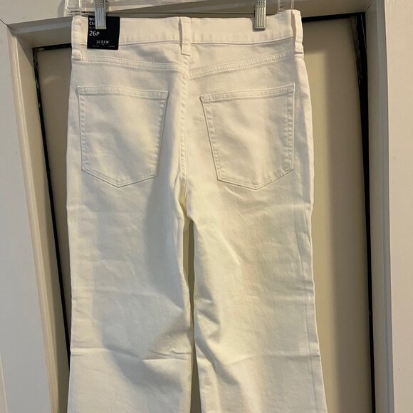 J.Crew Petite Wide-Leg Crop, All-day Stretch, Seashell White, 26P NWT - Picture 3 of 7
